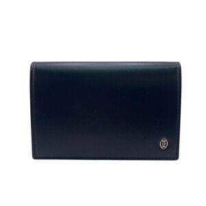 CARTIER Pasha Card Case Wallet Black Men's